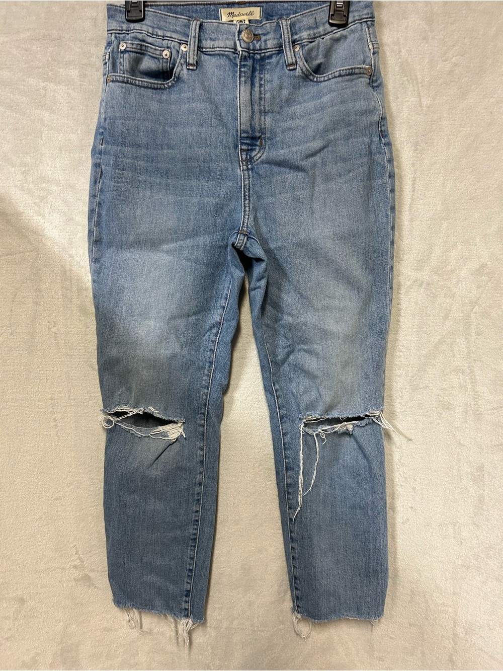 Madewell Light Blue High-Rise Distressed Jeans